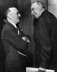 John Maynard Keynes and Harry Dexter White at Bretton Woods