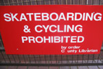 Worthing library sign